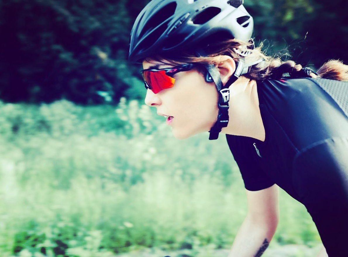 Woman cycling